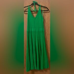 NWT green knit halter dresss